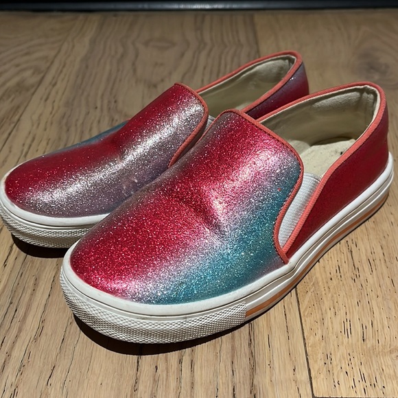 Crewcuts Other - Crewcuts Little Girls’ Pink Glitter Slip On Sneakers (Size: 30 EU / 12.5 US)